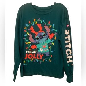 Disney Stitch Festive Green Long Sleeve